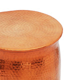 Hammered Aluminium Stool/Side Table Brass/ Colour