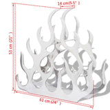 Wine Stand for 11 Bottles Silver Aluminium