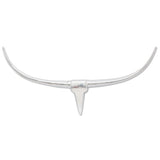Wall Mounted Aluminium Bull’s Head Decoration Silver