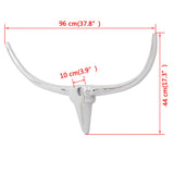 Wall Mounted Aluminium Bull’s Head Decoration Silver