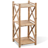 4-Tier Square Bamboo Shelf