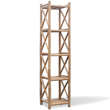 4-Tier Square Bamboo Shelf