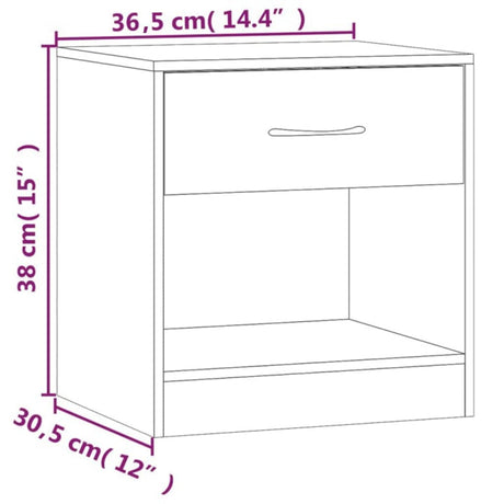 Nightstand 2 Pcs With Drawer