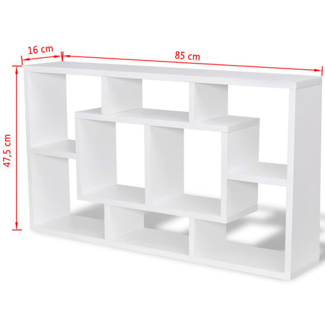 Floating Wall Display Shelf 8 Compartments