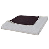 Double-Sided Quilted Bedspread Black/Grey