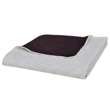 Double-Sided Quilted Bedspread Black/Grey