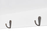White Mdf Wall Cabinet Display Shelf Book/Dvd/Glass Storage