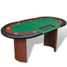 10-Player Poker Table With Dealer Area And Chip Tray