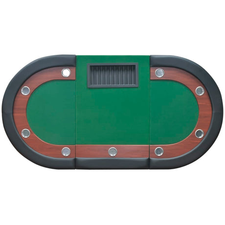 10-Player Poker Table With Dealer Area And Chip Tray