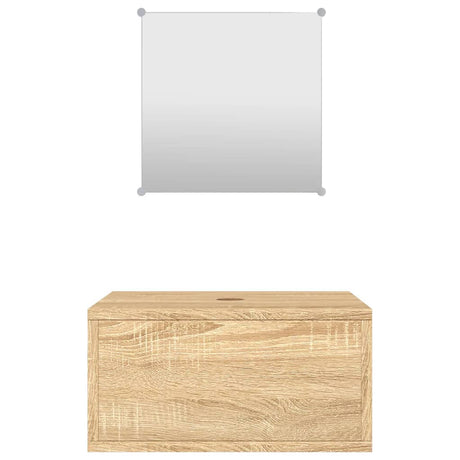 2 Piece Bathroom Furniture Set Engineered Wood