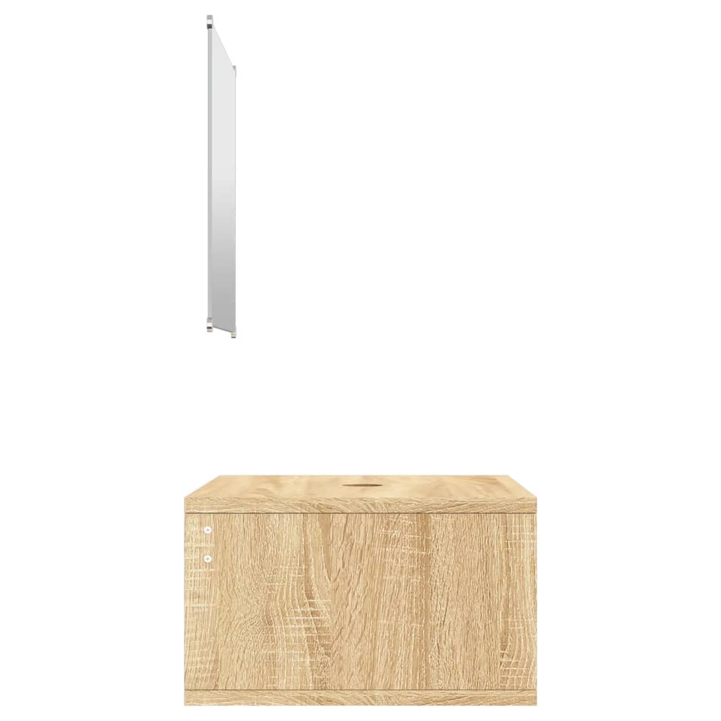 2 Piece Bathroom Furniture Set Engineered Wood