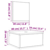 2 Piece Bathroom Furniture Set Engineered Wood