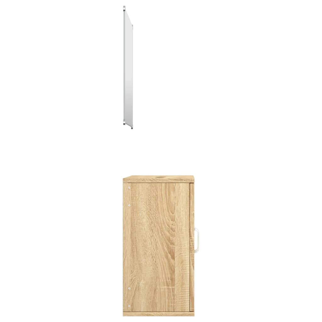 2 Piece Bathroom Furniture Set Engineered Wood