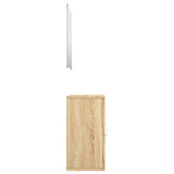 2 Piece Bathroom Furniture Set Engineered Wood