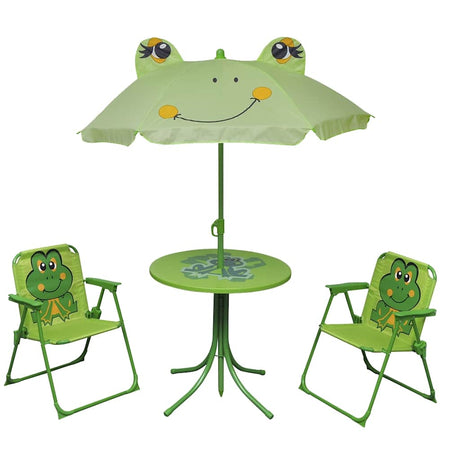 3 Piece Kids' Garden Bistro Set With Parasol
