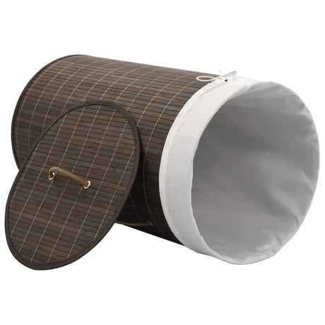 Bamboo Laundry Bin Round