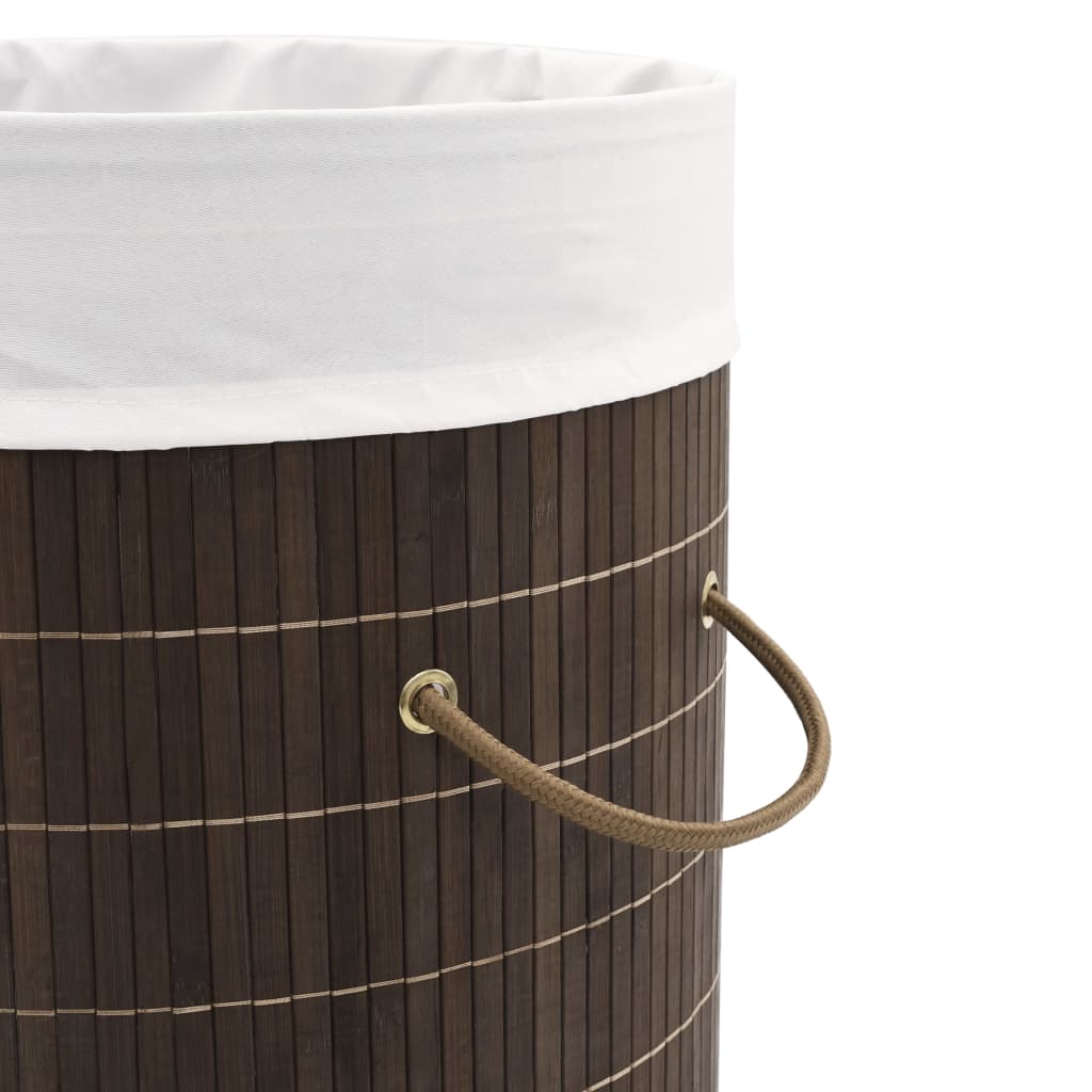 Bamboo Laundry Bin Round