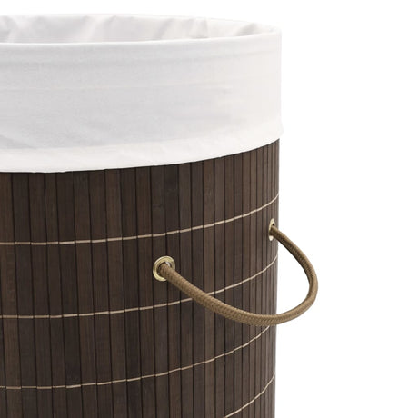Bamboo Laundry Bin Round