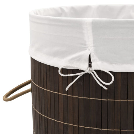 Bamboo Laundry Bin Round