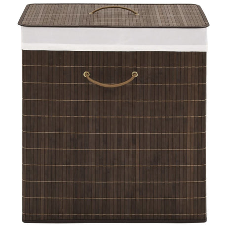 Bamboo Laundry Bin Rectangular Natural