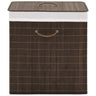 Bamboo Laundry Bin Rectangular Natural