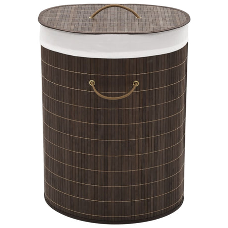 Bamboo Laundry Bin Round