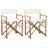 Folding Director's Chairs 2 Pcs Bamboo And Fabric