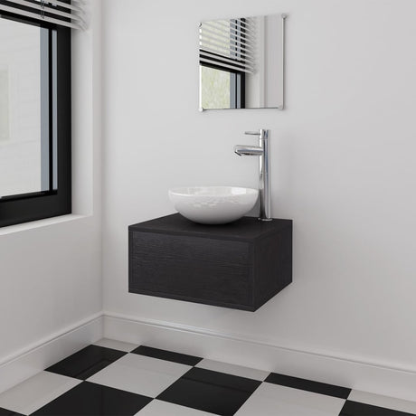 Three Piece Bathroom Furniture And Basin Set
