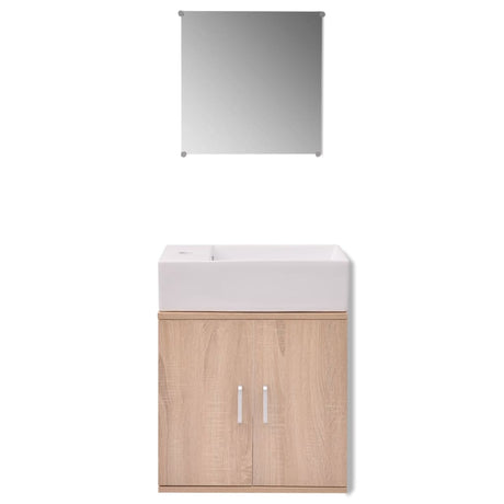 Three Piece Bathroom Furniture And Basin Set