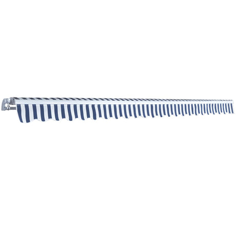 Folding Awning Manual-Operated 500 Cm Blue And White
