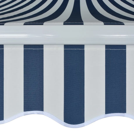 Folding Awning Manual-Operated 500 Cm Blue And White