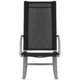 Garden Rocking Chairs 2 Pcs Steel And Textilene Black