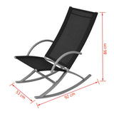 Garden Rocking Chairs 2 Pcs Steel And Textilene Black