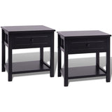 Bedside Cabinets 2 Pcs Wood
