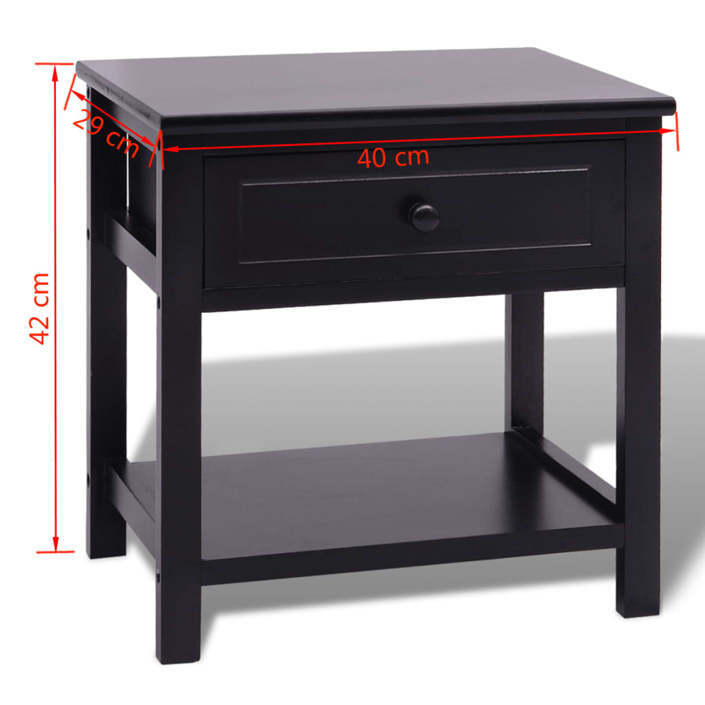 Bedside Cabinets 2 Pcs Wood