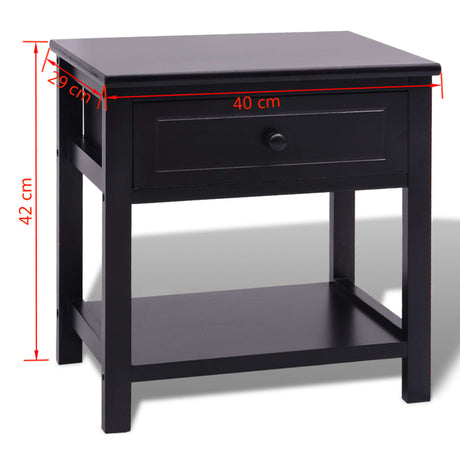 Bedside Cabinets 2 Pcs Wood