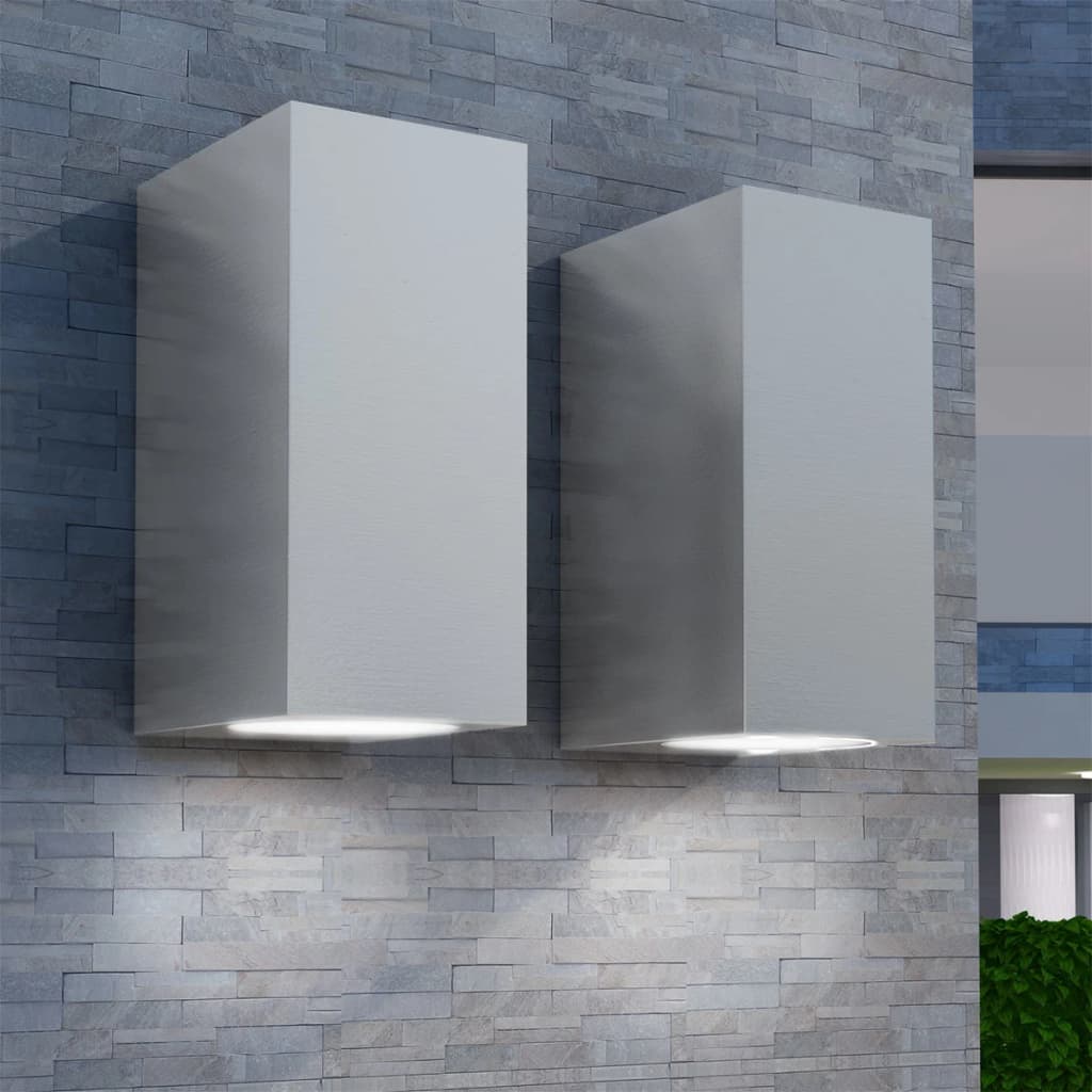 Cube Outdoor Wall Lights 2 Pcs