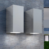 Cube Outdoor Wall Lights 2 Pcs
