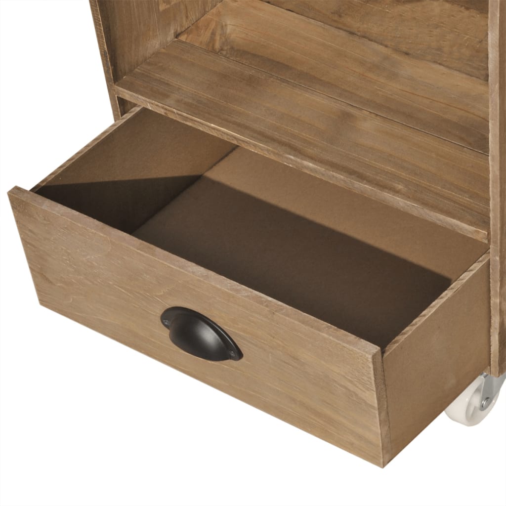 Nightstand Brown Solid Wood
