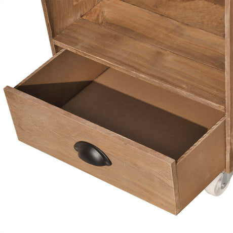 Nightstand Brown Solid Wood