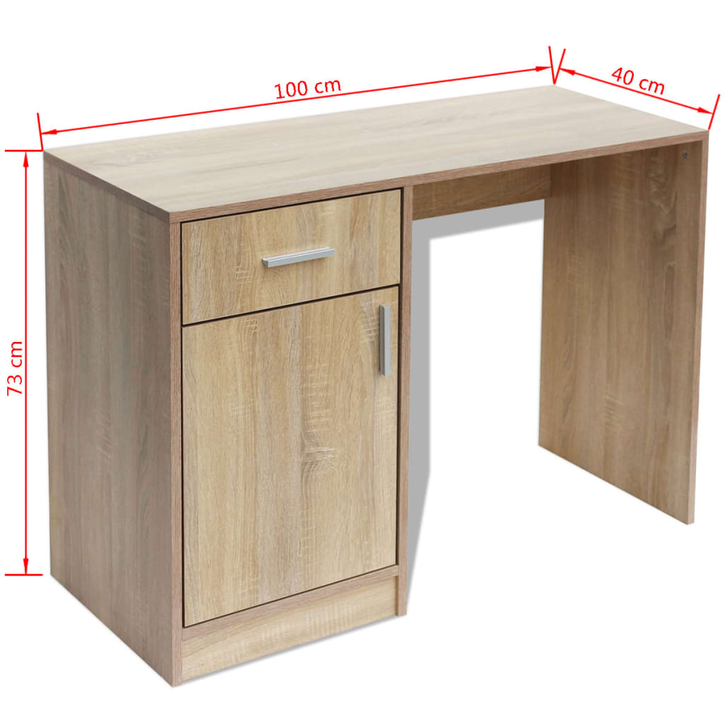 Desk With Drawer And Cabinet 100X40X73 Cm