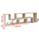 Tv Cabinet Double L-Shaped Oak