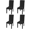 Straight Stretchable Chair Cover 4 Pcs