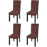 Straight Stretchable Chair Cover 4 Pcs
