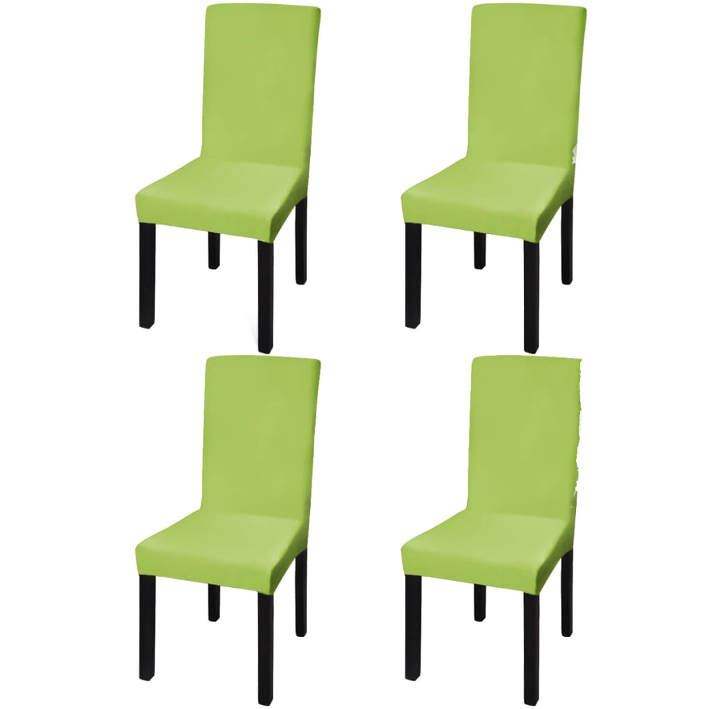 Straight Stretchable Chair Cover 4 Pcs