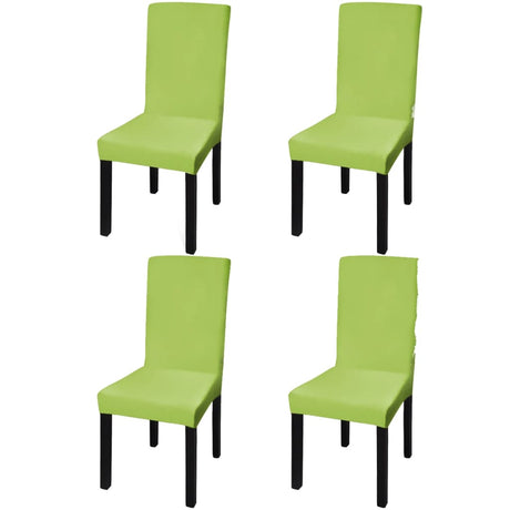 Straight Stretchable Chair Cover 4 Pcs
