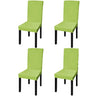 Straight Stretchable Chair Cover 4 Pcs