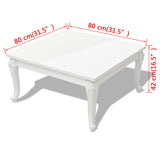 Coffee Table High Gloss White