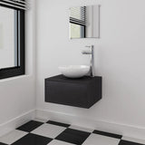 11 Piece Bathroom Furniture Set With Basin With Tap