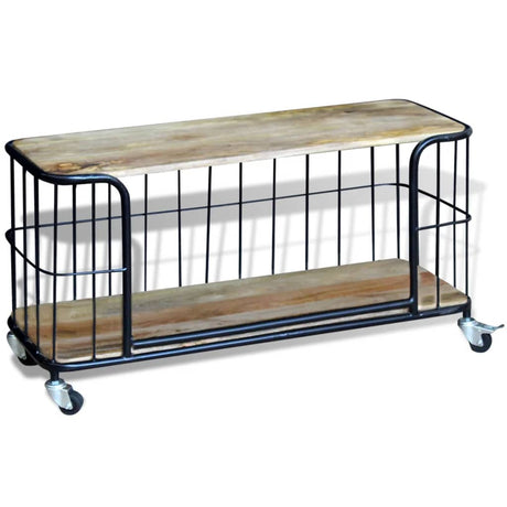 Tv Cabinet Solid Mango Wood 100X40X45 Cm